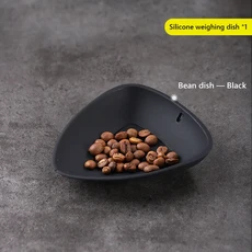 커피 콩 무게 접시 복용량 트레이 측정 컵 휴대용 용기 숟가락 삽 차, 02 Black
