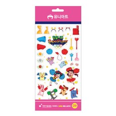 유니아트 1500 투명스티커 (2매입) (no.13 응원), 단품