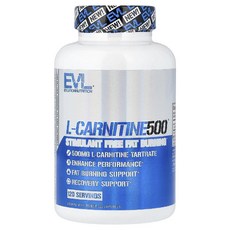 Evlution Nutrition 카르니틴 엘카르니틴 500mg 120서빙, 1개, 120정