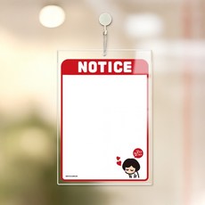 NOTICE17 걸이형 아크릴 메모보드 알림 게시판 210x300mm 화이트판, 상세페이지 참조