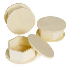 10cmx5cm 합판나무상자 원형, 열개