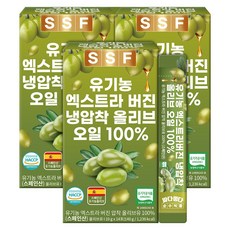 유기농 엑스트라버진 올리브오일 100% 스페인 냉압착 스틱, 42개, 10g