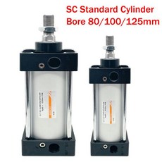 SC 표준 실린더 SC80/100/125mm 보어 복동 공압 빅 스러스트, Stroke 50mm, SC100 Bore 100mm