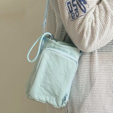 대용량 포켓 텀블러 크로스백 가방, 민트, 1개