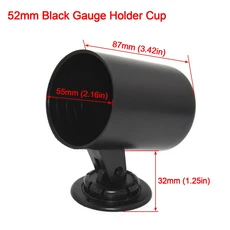 52mm 12V 자동차 오일 압력 게이지 수온 볼트 공기 연료 비율 부스트 LED 미터 레이싱, 09 Only Holder C
