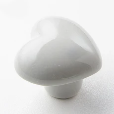 귀여운 단일 구멍 둥근 서랍 손잡이 만화 색상 세라믹 손에 옷장 문 어린이 방 크리스탈, 04 light grey