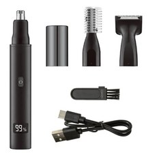 휴대용 전기 귀 코털 트리머 눈썹 얼굴 털 제거기, 기본, 기본