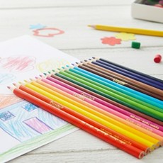 SSZ 부드럽고 선명한 미술 색연필 24색 세트, 1세트, 혼합컬러