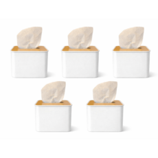 스탠다 업소용 냅킨 통 홀더 정사각 티슈 케이스, 화이트 정사각, 5개