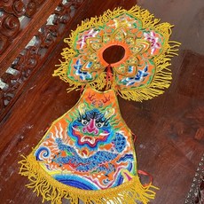 精繡龍袍肚兜披肩橘色（平繡）, 1個, 尺三用
