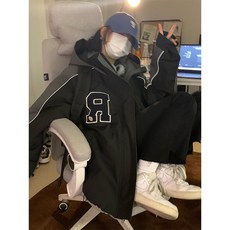 2021겨울 코튼 재킷 야구 재킷 하이 스트리트 기관차BF바람 비행 자켓면 패딩 재킷 여자
