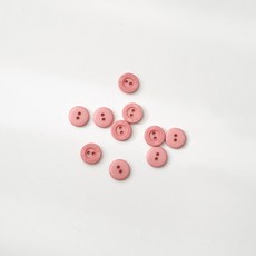 슬로우모먼츠 가벼운 핑크 단추 10P - 블라우스 단추 부자재, 핑크 15mm