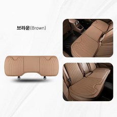 WAHA 차량용 방석 나파가죽 통풍 허리쿠션 등쿠션 제네시스 팰리세이드 EV9, 뒷좌석(일체형)-브라운, 1개