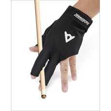 아스바스위트 풀 글러브 왼손 미끄럼 방지 실리콘과 통기성이 있는 당구 3손가락 라이크라 - 남녀 사이즈, Black, Large, Left