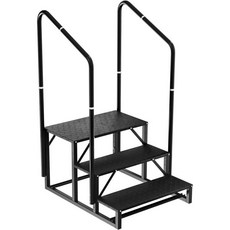 RV 계단 손잡이 있는 3단 온수 욕조 캠핑카 미끄럼 방지 야외 트레일러 이동식 주택용 스파용, 3-step