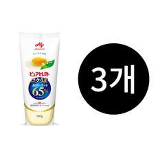아지노모토 퓨어 셀렉트 마요네즈 코쿠마 65% 칼로리 컷, 3개, 360g