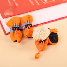 개 신발 애완 동물 신발 가을과 겨울 방수 Rainshoes 미끄럼 방지 부츠 강아지 키티 조정 가능한 견고 따뜻한 4 개/대 유지, 1