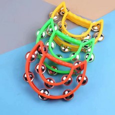 노래방 불빛 주점 핸드벨 발광 템버린 색상 랜덤 홈파티, 1개, 용 비발광 반달형 (3개)