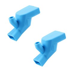 1+1 맨앤시티 코끼리 수도 연장탭 실리콘 2방향 연장 수도꼭지, 블루+블루, 2개