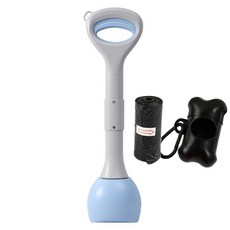 【台灣熱銷Top1】 【摺疊狗狗拾便器】外出遛狗不髒手 撿便器狗屎夾子家用 便攜鏟屎神器 衛生設計 禮物推薦 寵物清潔, 48CM天空藍（套餐一）, 1個