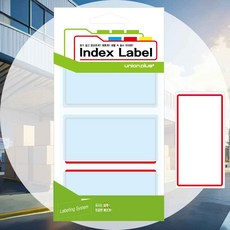 코팅 견출지 87x38 적색 13매 냉장고정리 라벨지 사무용품 문서정리 파일정리 라벨스티커