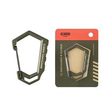 카고컨테이너 하드 카라비너-D 1개입 캠핑 등산 고리, 카키