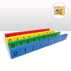 (창의와날개) 넘버타일 원목교구, 40피스, 1세트
