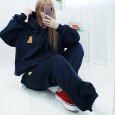 Queenbee Shop A 羊羔毛運動套裝(刷毛ver.)//束口褲 刷毛 居家服 大學T 運動套裝 運動服 大尺碼 oversized overfit 寬鬆版型