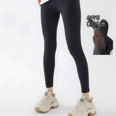 굿서브 2+1 초슬림 하이웨스트 9부 레깅스 스타킹 (블랙 모카 살색)