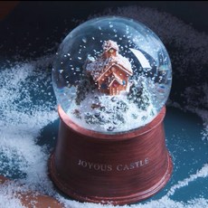 八音盒 水晶球 下雪花水晶球 聖誕節禮物 送女孩 生日禮物 音樂盒, 流行復古[雪頂小屋]自動版本