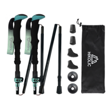 하이콜릭 등산스틱 접이식 Full 폴대 두랄루민 7075 T6, 민트, 1세트