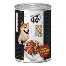 全球寵物 小次郎狗罐頭 全齡犬適用 高蛋白, 420g, 1個, 牛肉口味