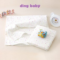 ding baby 純棉紗布大浴巾-粉點-2入/台灣製嬰兒寶寶用品包巾薄被