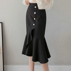 인어라인스커트 77사이즈 머메이드치마 레드 블랙 하이웨스트 하객룩