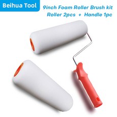 3 개/대 9 인치 폼 페인트 롤러 브러시 키트 스폰지 롤러 벽 장식 고밀도 폴리 에스테르 230x70mm 롤 PaintingTool, 9inch set, 9inch