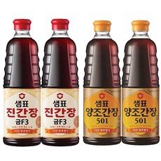샘표 진간장 금F3 500ml 2개+양조간장 501 500ml 2개(비매품), 1개