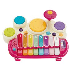 玩具星球 電子琴拍拍鼓 音樂玩具 - 打鼓 打地鼠 玩具琴, 紅, 1個