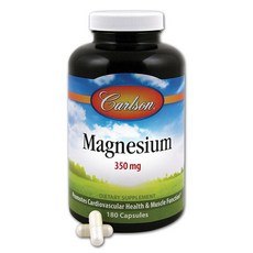 Carlson 鎂補充膠囊 350mg, 1個, 180 件
