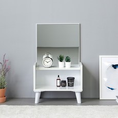 동서가구 리온 480 좌식 거울 화장대 DF918526, 화이트