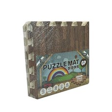 맑은하루 퍼즐매트 나무무늬(다크)6P all+63789ZA