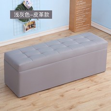 수납형 스툴 소파 벤치 인테리어 의자 거실 현관 신발장 블랙 60x40x40, 1개, 라이트 그레이 길이 90cm x 너비 40cm x 높이