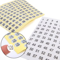 숫자 번호 스티커x5 원형스티커 동그라미 번호스티커 어린이집스티커 꾸미기스티커, 은색 1-60, 은색 1-60, 1개