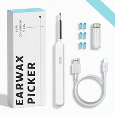 리베이라 초고화질 내시경 귀이개 셀프 귀청소 귀파개 지능형 어플지원, 화이트, 1개