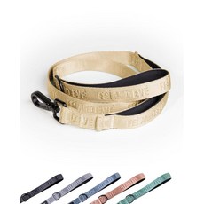 2025 뉴 에디션 Fei & Eve 클래식 강아지 목줄 - 1.8m(6피트) 이중 패딩 핸들 360° 회전 후크 튼튼한 210D 나일론 - 교통 제어 손잡이가 있는, 샴페인