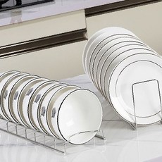 주방 싱크대 식기 건조 보관 스탠드 그릇 접시 세워두기 정리 선반 원목 도마, 1개