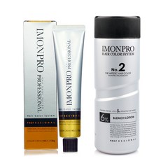 아름다운화장품 아이몬 헤어컬러 120g 산화제 800ml(1제6개당 2제1병), B1 흑색, 1개