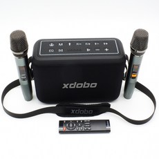 XDOBO喜多寶 X8 PRO 120W 無線K歌麥克風便攜式藍牙音響 NCC/BSMI合格認證, 喜多寶PRO 120w 音響 2支麥 遙控器 充電頭 肩帶 沒有收納包