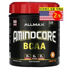 ALLMAX 아미노산코어 BCAA 분지 사슬 아미노산 스위트 티 맛, 2개, 945g