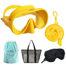 써핏 아쿠아틱 롤업 스노쿨링 장비 세트, 망고 옐로우