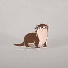 onlygo 世界動物圖鑑徽章 動物徽章, 世界動物圖鑑徽章 - 歐亞水獺, 1件